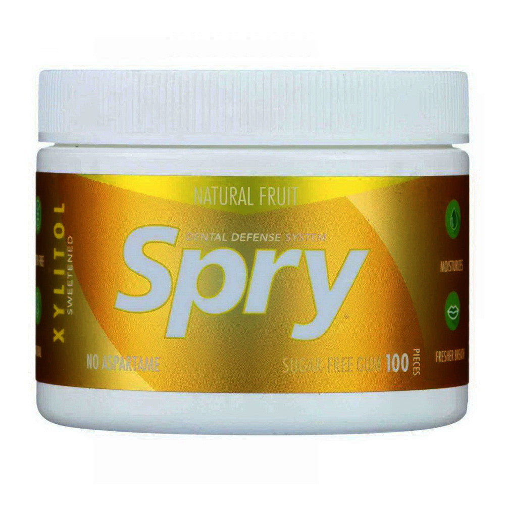 Spry Fresh Natural Xylitol Fresh Fruit Chewing Gum, 100 Ea